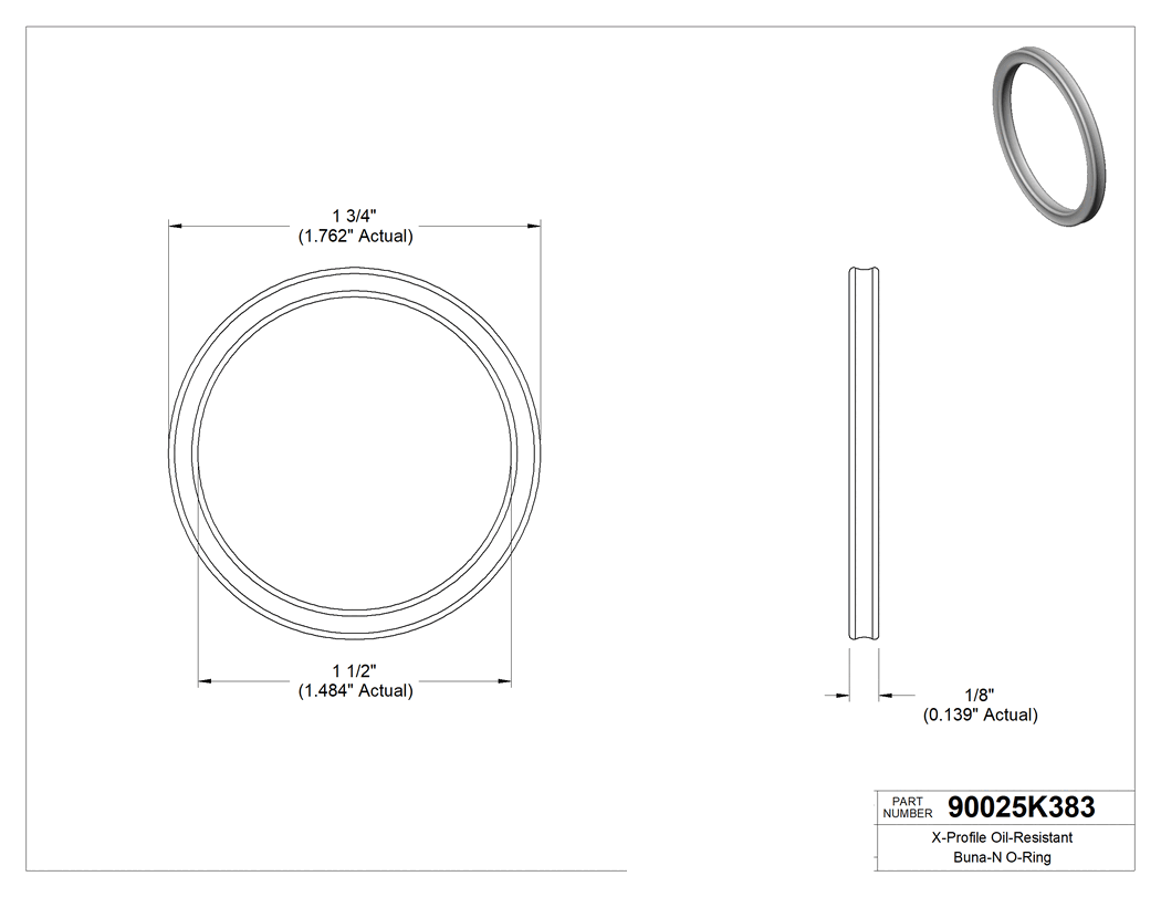 Technical drawing - 90025K383